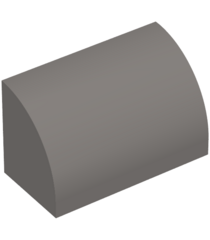 LEGO - Helling, gebogen 1 x 2 - Dark Bluish Gray | N - Thumbnail