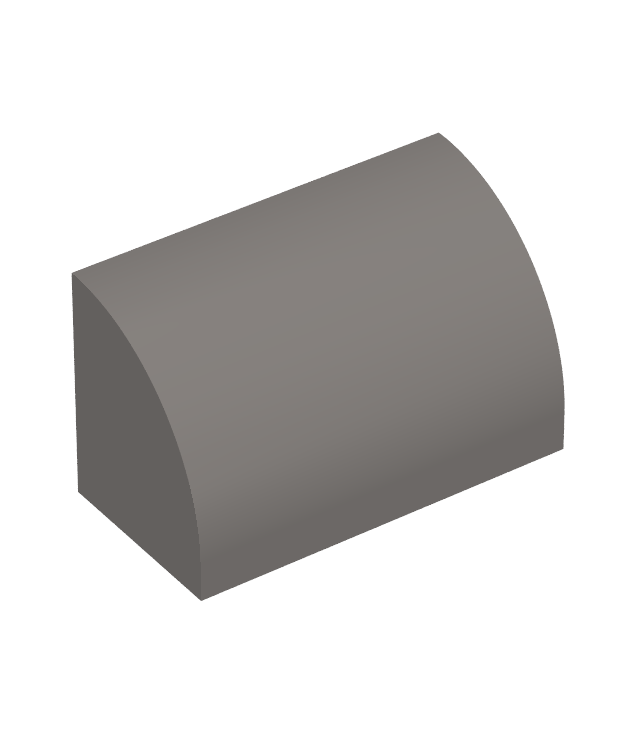 LEGO - Helling, gebogen 1 x 2 - Dark Bluish Gray | N