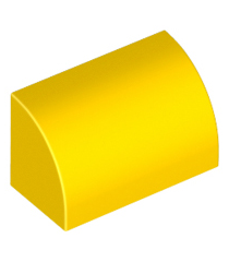 LEGO - Helling, gebogen 1 x 2 - Yellow | N - Thumbnail