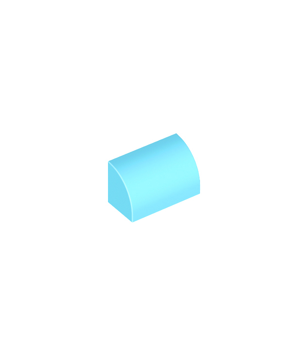 LEGO - Helling, gebogen 1 x 2 - Medium Azure | N
