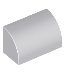 LEGO - Helling, gebogen 1 x 2 - Light Bluish Gray | N - Thumbnail