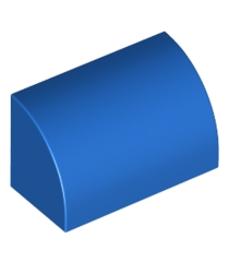 LEGO - Helling, gebogen 1 x 2 - Blue | N - Thumbnail