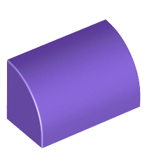 LEGO - Helling, gebogen 1 x 2 - Dark Purple | N - Thumbnail