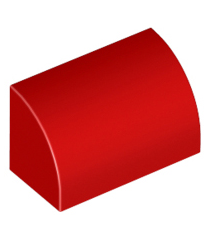 LEGO - Helling, gebogen 1 x 2 - Red | N - Thumbnail