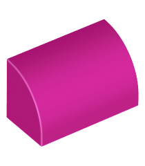 LEGO - Helling, gebogen 1 x 2 - Magenta | N - Thumbnail