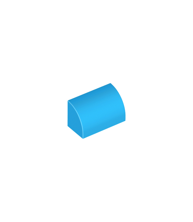 LEGO - Helling, gebogen 1 x 2 - Dark Azure | N