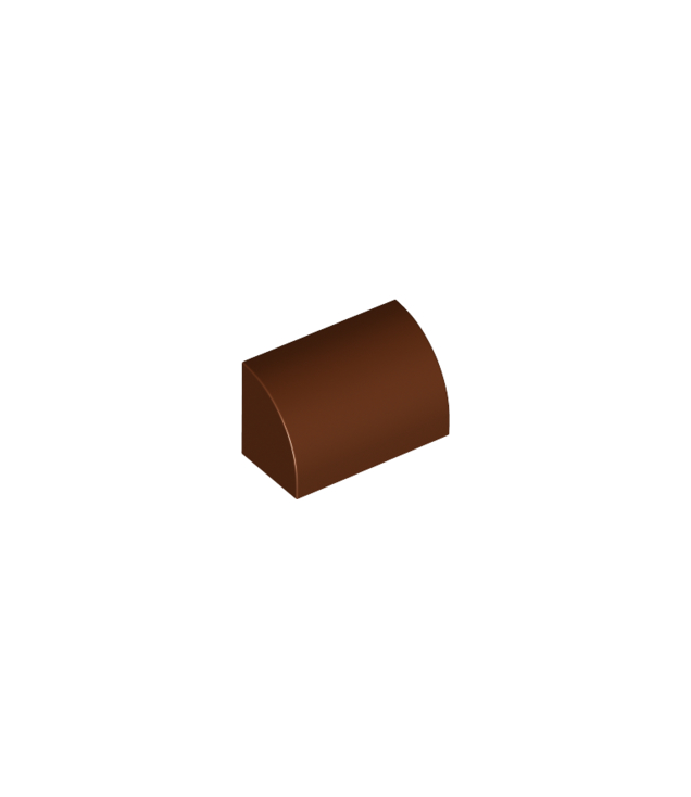 LEGO - Helling, gebogen 1 x 2 - Reddish Brown | N