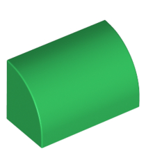 LEGO - Helling, gebogen 1 x 2 - Green | N - Thumbnail