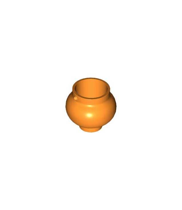LEGO - Minifiguur-accessoire, kleine pan met handgreephouders - Orange | N