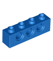 LEGO - Technic-steen 1 x 4 met gaten - Blue | N - Thumbnail