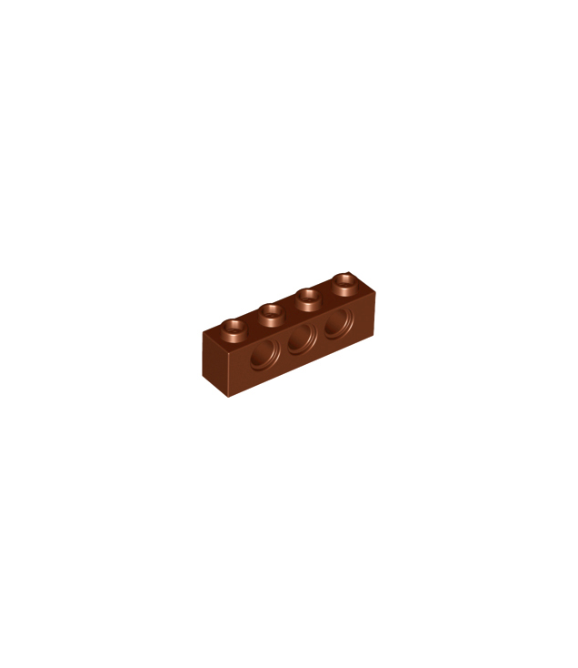 LEGO - Technic-steen 1 x 4 met gaten - Reddish Brown | N