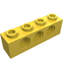 LEGO - Technic-steen 1 x 4 met gaten - Yellow | N - Thumbnail