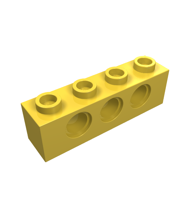 LEGO - Technic-steen 1 x 4 met gaten - Yellow | N