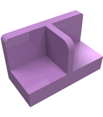 LEGO - Paneel 1 x 2 x 1 met afgeronde hoeken en middenstijl - Medium Lavender | N - Thumbnail