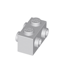 LEGO - Steen, gemodificeerd 1 x 2 met noppen aan 2 zijden - Light Bluish Gray | N - Thumbnail