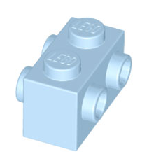 LEGO - Steen, gemodificeerd 1 x 2 met noppen aan 2 zijden - Bright Light Blue | N - Thumbnail
