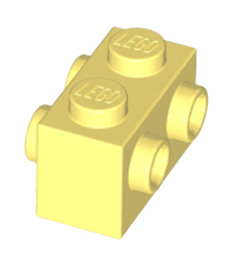 LEGO - Steen, gemodificeerd 1 x 2 met noppen aan 2 zijden - Bright Light Yellow | N - Thumbnail