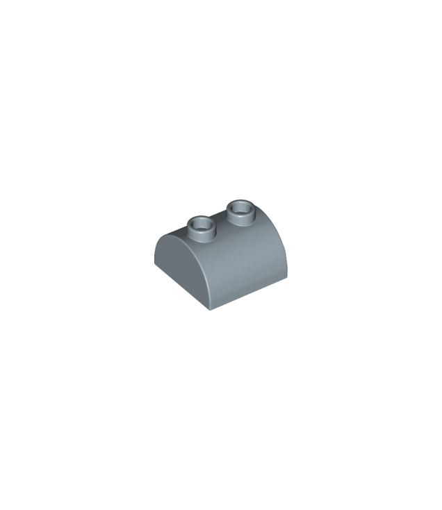 LEGO - Helling, gebogen 2 x 2 dubbel met 2 holle noppen - Sand Blue | N