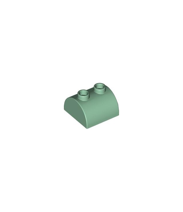 LEGO - Helling, gebogen 2 x 2 dubbel met 2 holle noppen - Sand Green | N