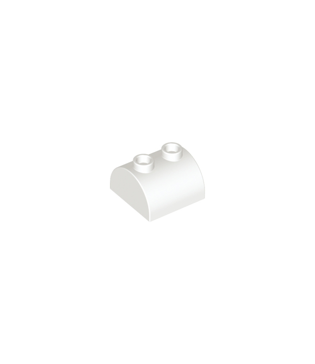 LEGO - Helling, gebogen 2 x 2 dubbel met 2 holle noppen - White | N