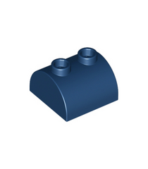 LEGO - Helling, gebogen 2 x 2 dubbel met 2 holle noppen - Dark Blue | N - Thumbnail