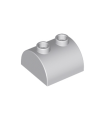 LEGO - Helling, gebogen 2 x 2 dubbel met 2 holle noppen - Light Bluish Gray | N - Thumbnail
