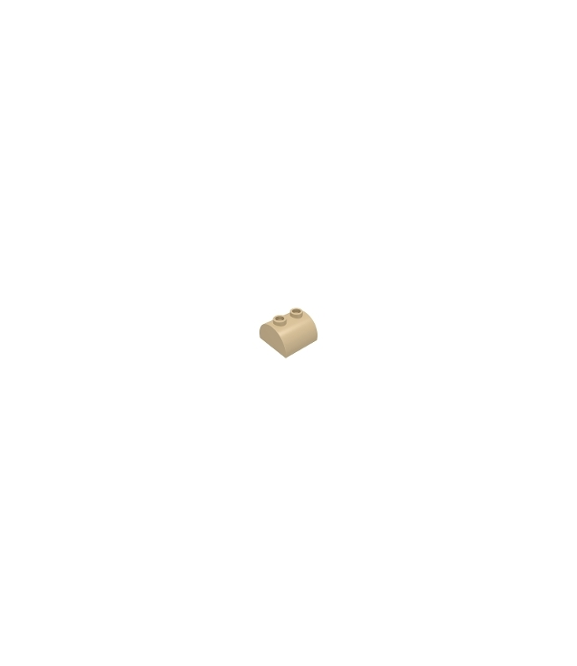 LEGO - Helling, gebogen 2 x 2 dubbel met 2 holle noppen - Tan | N