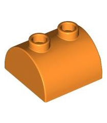 LEGO - Helling, gebogen 2 x 2 dubbel met 2 holle noppen - Orange | N - Thumbnail
