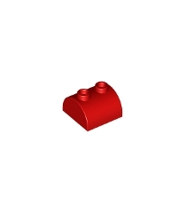 LEGO - Helling, gebogen 2 x 2 dubbel met 2 holle noppen - Red | N - Thumbnail