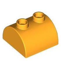 LEGO - Helling, gebogen 2 x 2 dubbel met 2 holle noppen - Bright Light Orange | N - Thumbnail