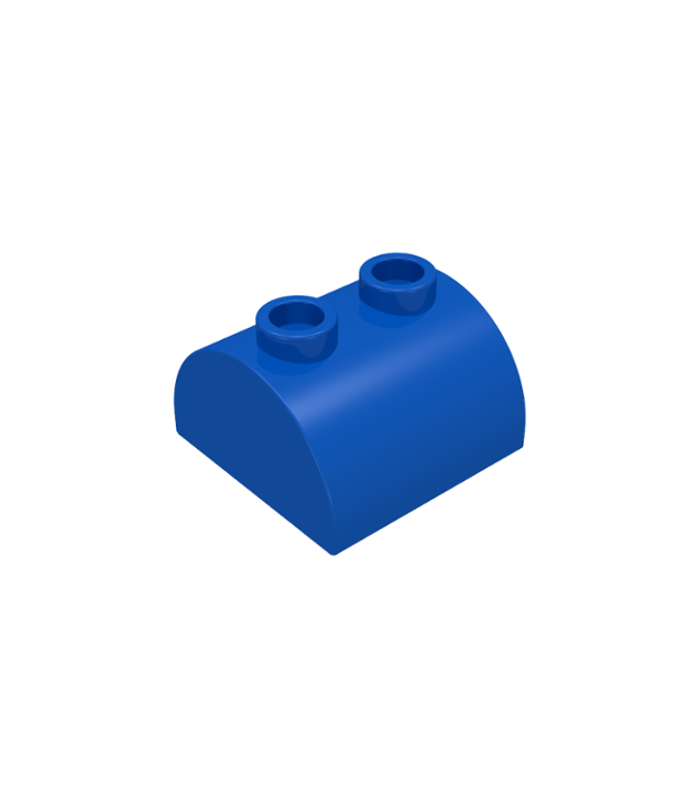 LEGO - Helling, gebogen 2 x 2 dubbel met 2 holle noppen - Blue | N