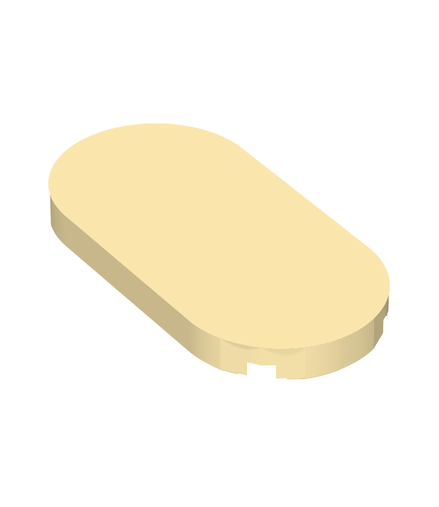 LEGO - Tegel, rond 2 x 4 ovaal - Tan | N