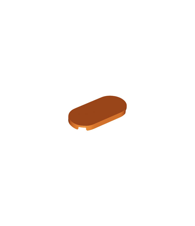 LEGO - Tegel, rond 2 x 4 ovaal - Dark Orange | N