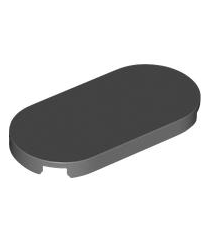 LEGO - Tegel, rond 2 x 4 ovaal - Dark Bluish Gray | N - Thumbnail