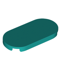 LEGO - Tegel, rond 2 x 4 ovaal - Dark Turquoise | N - Thumbnail