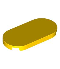 LEGO - Tegel, rond 2 x 4 ovaal - Yellow | N - Thumbnail