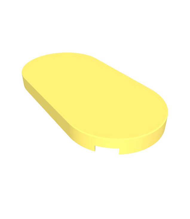 LEGO - Tegel, rond 2 x 4 ovaal - Bright Light Yellow | N