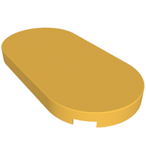 LEGO - Tegel, rond 2 x 4 ovaal - Pearl Gold | N - Thumbnail