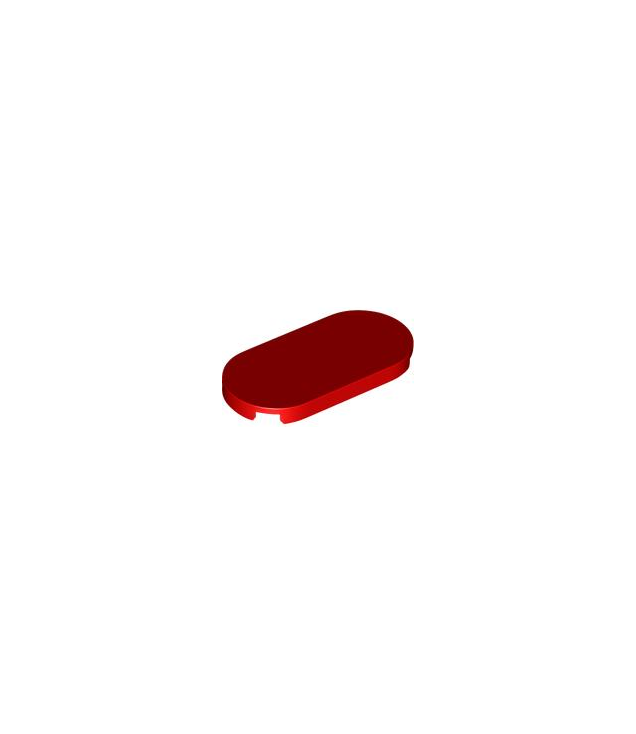 LEGO - Tegel, rond 2 x 4 ovaal - Red | N