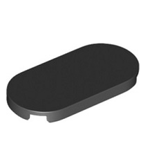 LEGO - Tegel, rond 2 x 4 ovaal - Black | N - Thumbnail