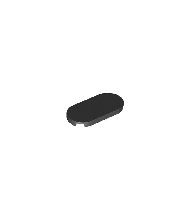 LEGO - Tegel, rond 2 x 4 ovaal - Black | N