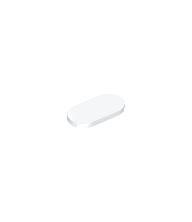 LEGO - Tegel, rond 2 x 4 ovaal - White | N