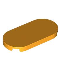 LEGO - Tegel, rond 2 x 4 ovaal - Bright Light Orange | N - Thumbnail