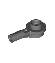 LEGO - Staaf 1L met 1 x 1 ronde plaat met holle nop - Dark Bluish Gray | N - Thumbnail