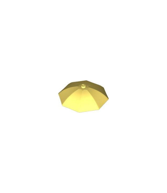 LEGO - Minifiguur-accessoire, paraplu-bovendeel 6 x 6 zonder onderflappen, met nop bovenop - Bright Light Yellow | N