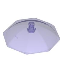 LEGO - Minifiguur-accessoire, paraplu-bovendeel 6 x 6 zonder onderflappen, met nop bovenop - Trans-Purple | N - Thumbnail