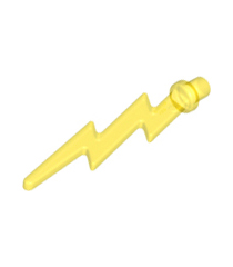 LEGO - Golfvorm hoekig enkel met staafuiteinde (bliksemschicht) - Trans-Yellow | N - Thumbnail