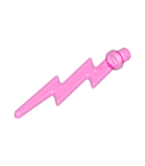 LEGO - Golfvorm hoekig enkel met staafuiteinde (bliksemschicht) - Trans-Dark Pink | N - Thumbnail