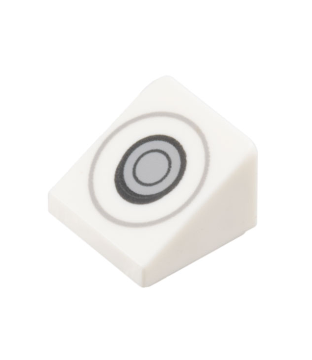 LEGO - Helling 30 graden graden 1 x 1 x 2/3 met joystickbediening, donkergrijze en zwarte cirkels - White | N