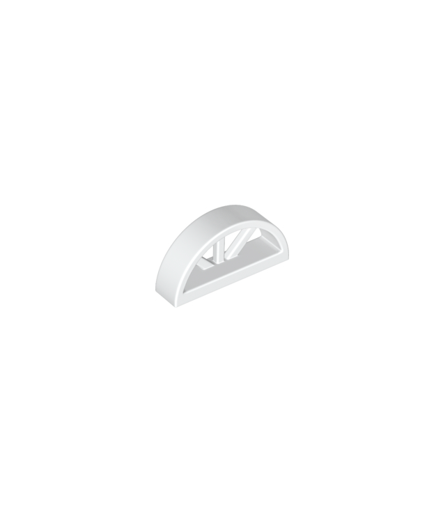 LEGO - Raam 1 x 4 x 1 2/3 met afgeronde spaken bovenaan - White | N